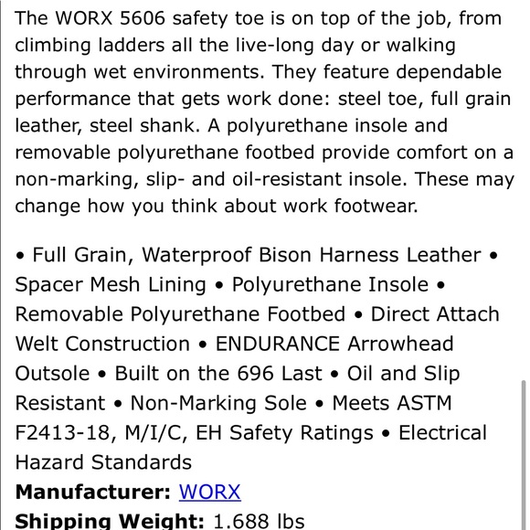 Red Wing Worx Steel Toe Work Boots - Picture 16 of 16